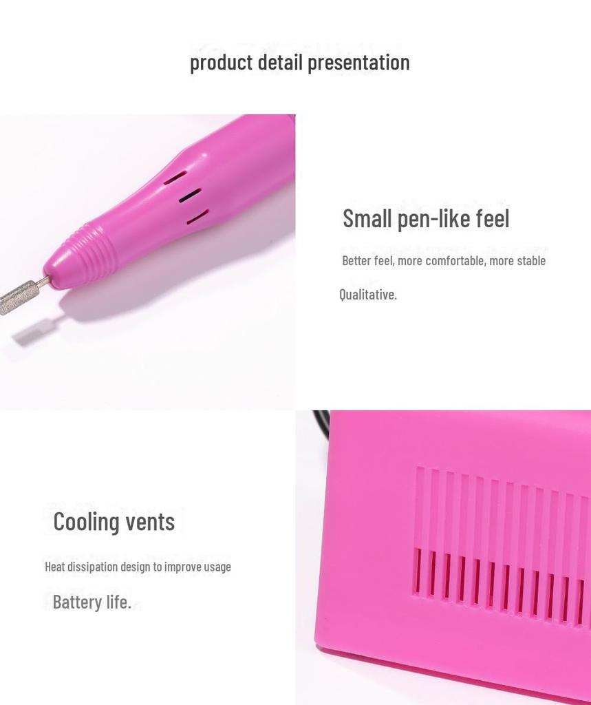 High-Speed Electric Nail Polisher 2000: Adjustable Speed Nail Polish Remover