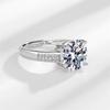 Cold wind super flash moissanite ring women's 925 silver Hong Kong style celebrity high-end fashion Valentine's Day simulation diamond ring