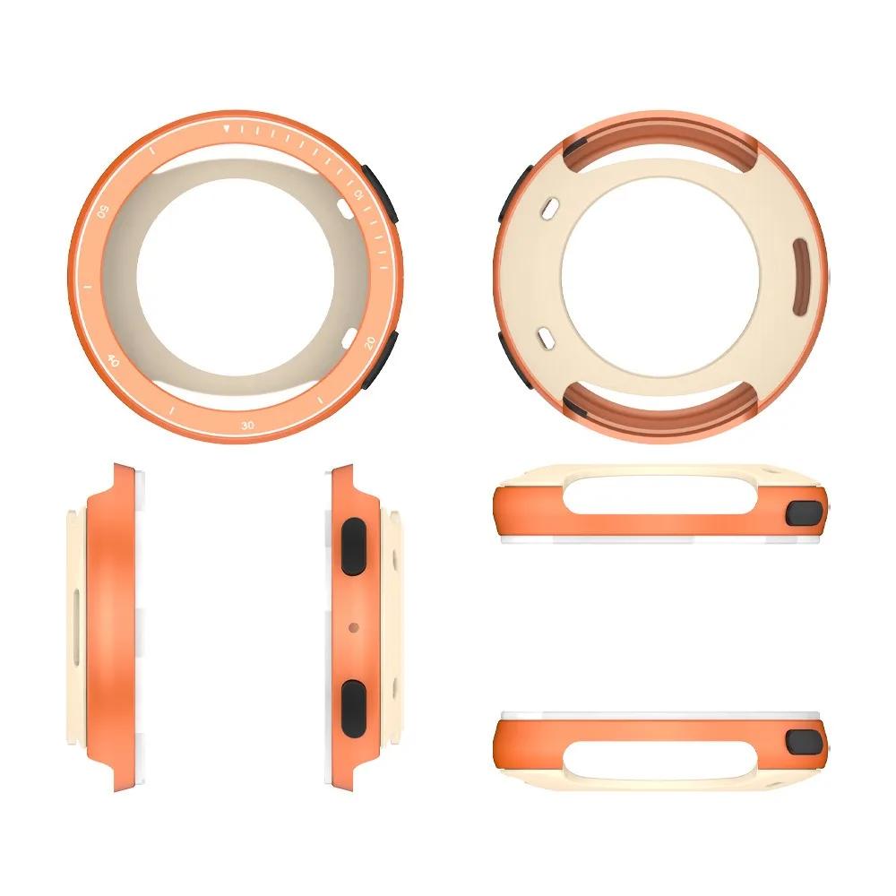 

Replacement Metal Watch Bezel Protective Shockproof Watch Case Shell Anti-Scratch Screen Protector for Amazfit Active 2 оранжевый