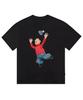 Fit Fashion Trend Short Sleeve Anime Character Printed Pattern T-shirt Round Neck Men Women Casual Street Wear Popular Fashion