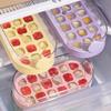 Eiswürfelbecher mit Ein-Knopf-Eiswürfel-Entformung 2-in-1 Eiswürfelform und auslaufsichere Wasserflasche für Eiskaffee Cocktails Säfte
