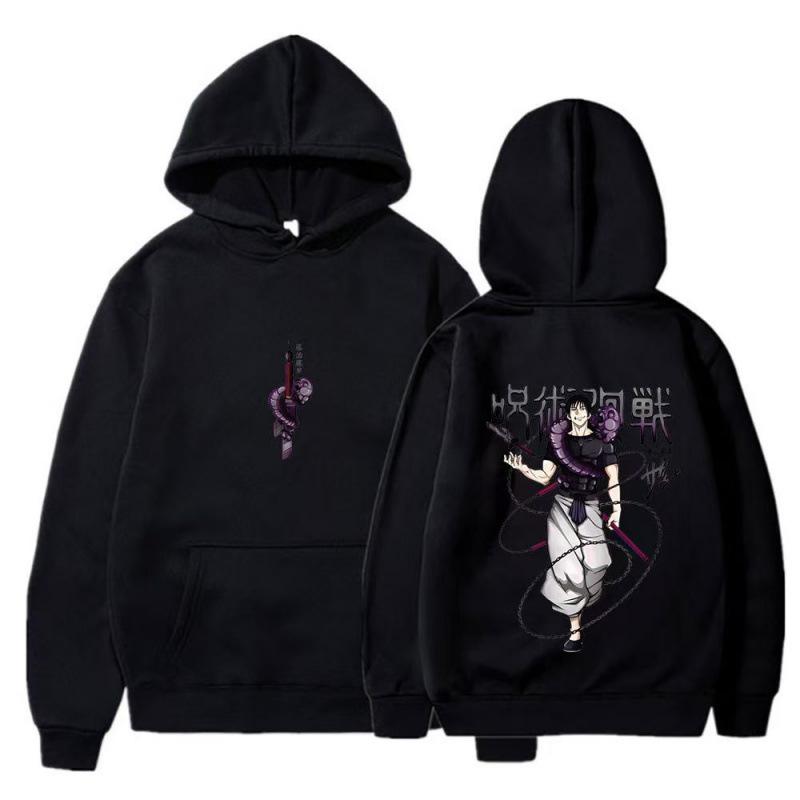 Jujutsu Kaisen Fushiguro Toji Hoodies Print Sweatshirt Hip Hop Casual Unisex Autumn Winter Fleece Streetwear Tops