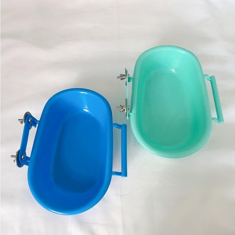 1PC Bird Bath Long Bathtub Shape Feeding Bath Water Multi-functional Bath Box Bird Supplies Parrot Bath Basin Small Pet Utensils