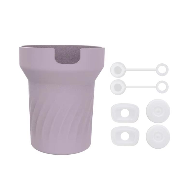 30/40oz Silicone Vacuum Bottle Bottom Anti-Slip Sleeve Cover Thermos Cup Protective Sleeve with Straws Plugs Sealing Lids