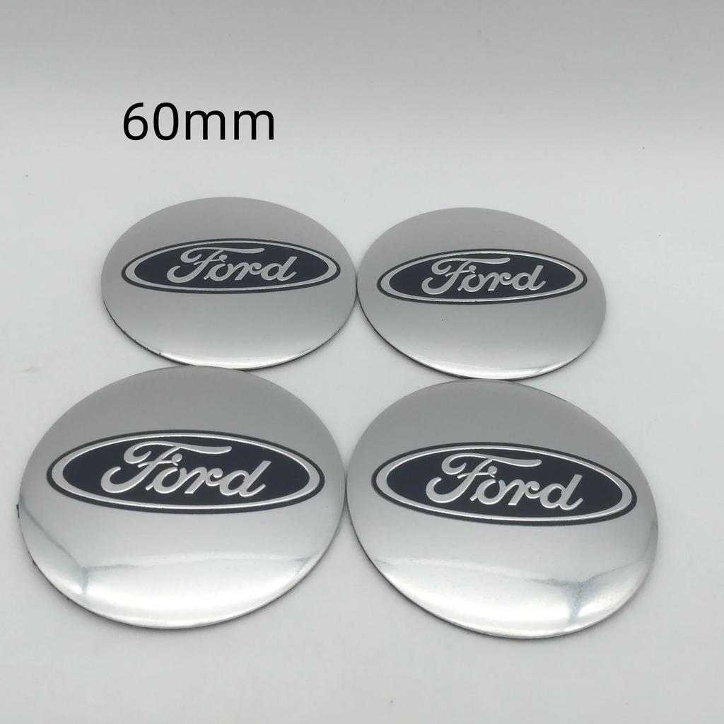 Car Sticker Ford 4pcs 3D for ford 56mm 60mm 65mm Car emblem Wheel hub Center Cap Badge covers sticker Decal styling auto Accesso
