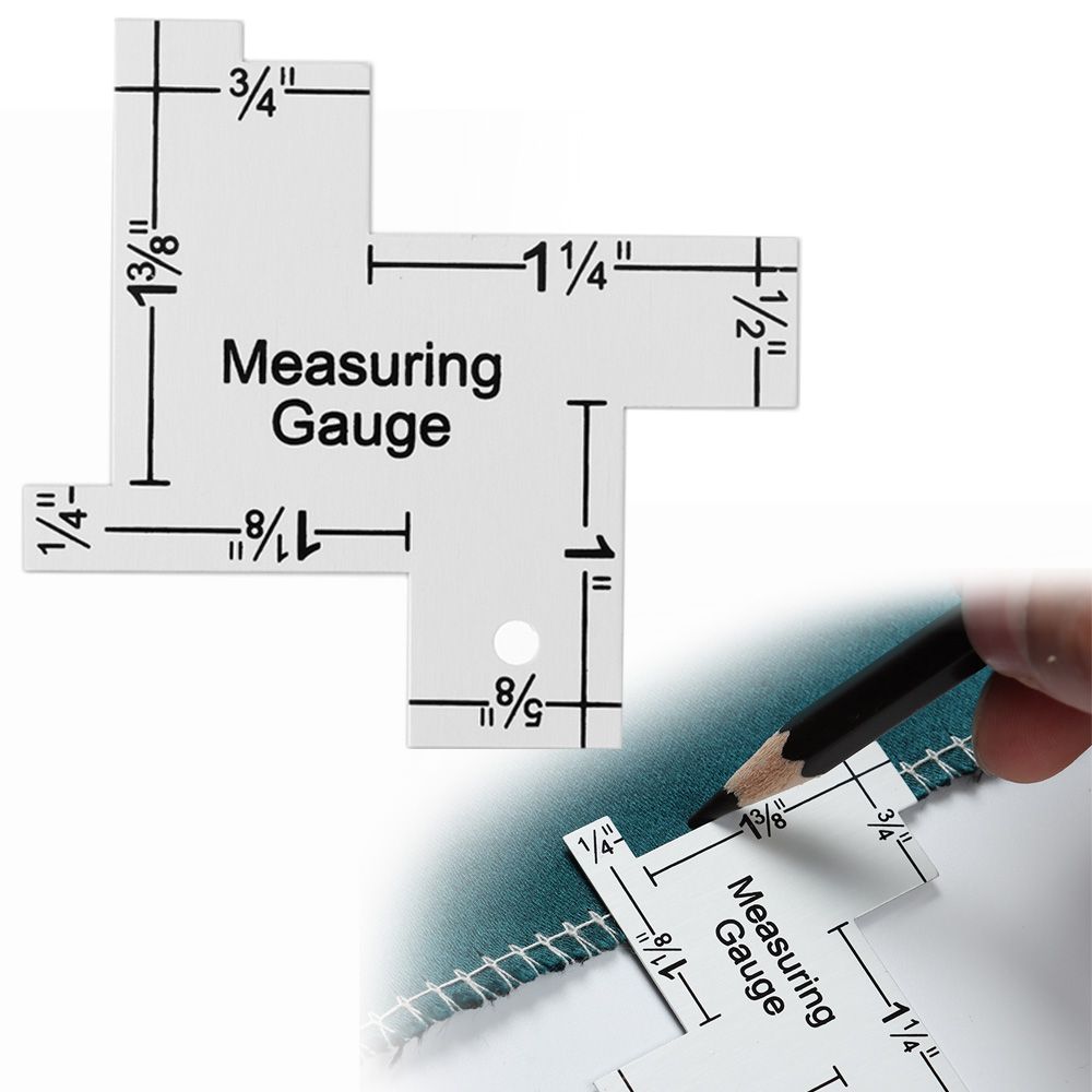 Metal DIY Craft Accessories Patchwork Quilting Measuring Gauge Template Sewing Ruler Tailor Ruler