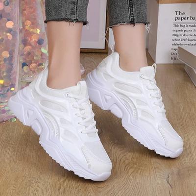Women Trendy Chunky Shoes Korean Style Platform Shoes Men Breathable Casual Sneaker Versatile Platform Sneaker Height Increasing