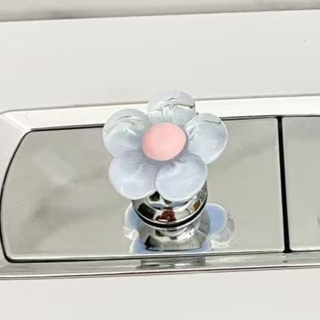 Flower Creative Toilet Switch Press Household Goods Nail Art Special Flush Button Sticker