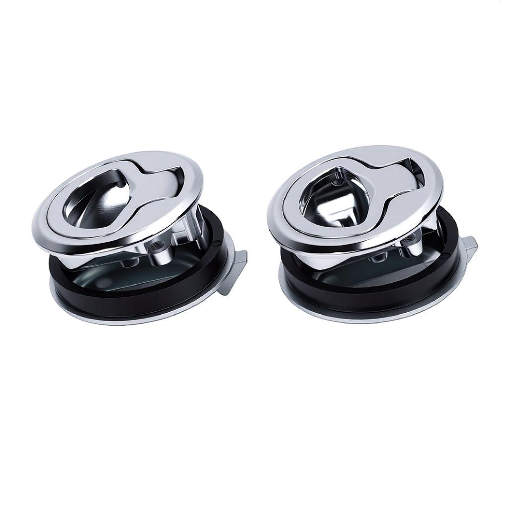 Boat Slam Latch Stainless Steel Zinc Alloy Flush Pull Handle Deck Hatch Latch for Yachts Motorboats Cargo Trailer