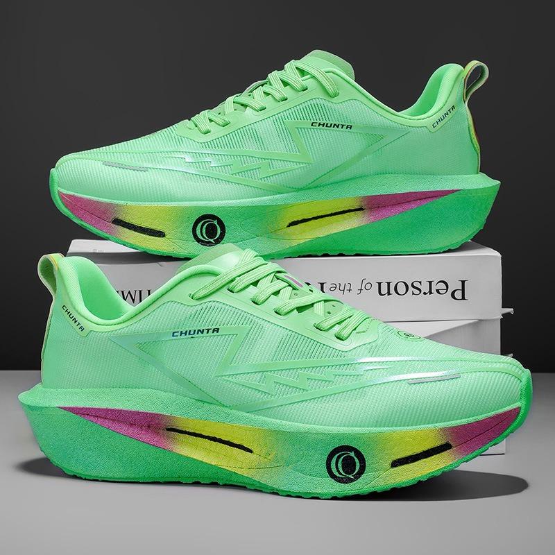 Summer male and female students physical examination racing shoes single net breathable marathon carbon board sports shoes men's shoes