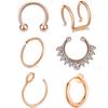 Stainless Steel Inlaid Diamond Nasal Ring Lip Ring Multi -use Ring Jewelry Suite Personality Earrings Earrings Ear Clip