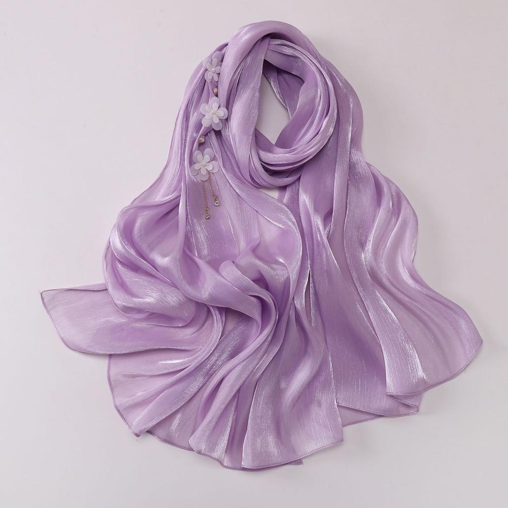 Handmade Flower Pendant Long Scarf Ethnic Headscarf For Women