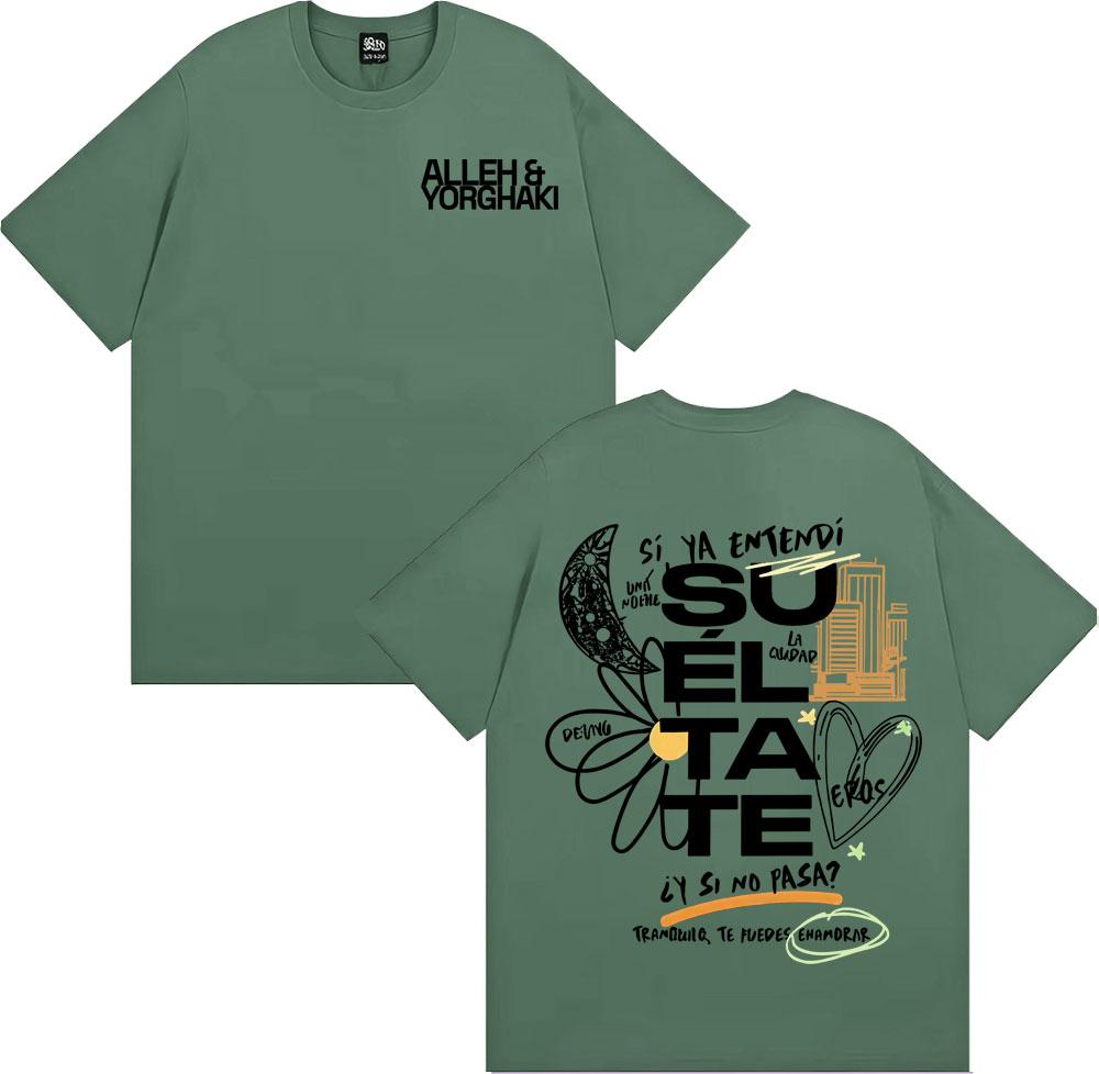 

Alleh Yorghaki Su El Ta Te Letter Print Tshirts Unisex High Street Trending Oversized T Shirt Unisex Casual ONeck Cotton Tshirt 4XL