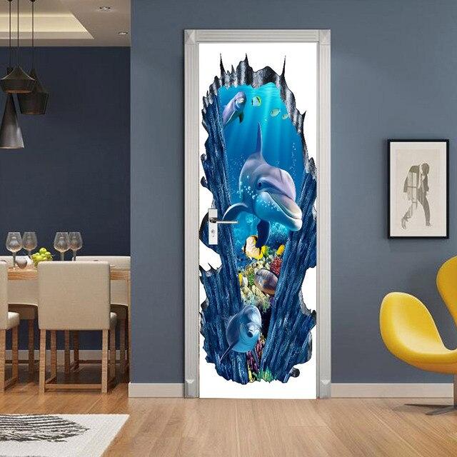 Glowing In the Night Castle Sticker Decals for Door Decoration Waterproof Removable Vinyl DIY Stickers Porte Princess Girls Room