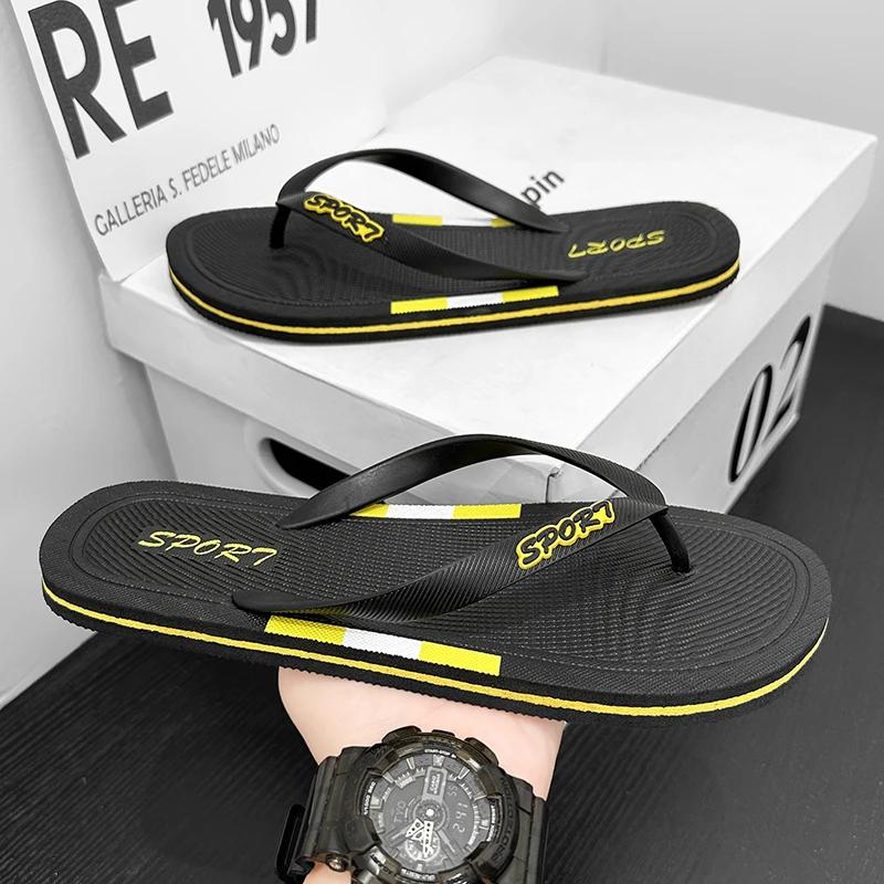 Original Brands Shoes for Men Men's Summer Sandals Living Room Slippers Walk Around Home Flip Flop Genuine Mens Slipper