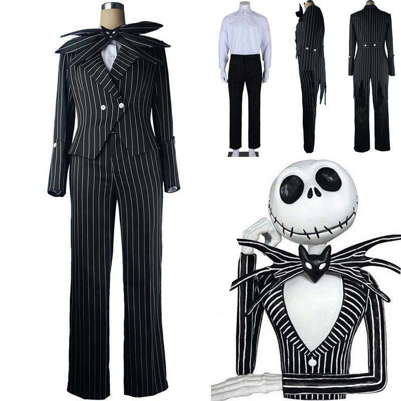 Before Nightmare The Christmas Jack Skellington Stripe Halloween Cosplay Kostüm