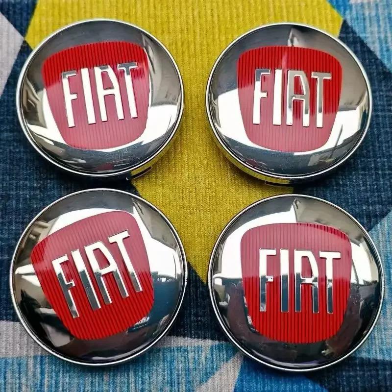 4pcs 60mm Fiat Wheel Center Hub Caps badge-Dustproof Covers for Fiat 500 124 125 Punto Bravo Stilo Panda Abarth-Rim Emblems