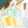 50pcs Kawaii Ins Memo Material Grid Texture Craft Paper DIY Junk Journal Scrapbook Background Paper Planner Aesthetic Supplies