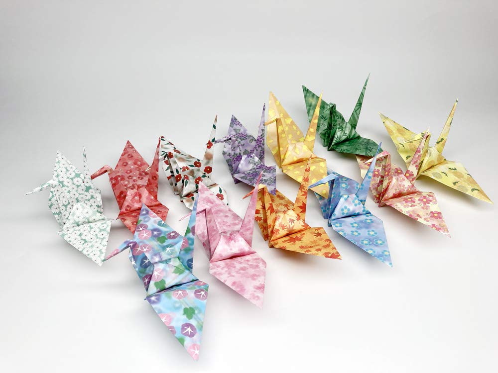 Antibacterial Origami Paper with 96 seasonal Japanese designs