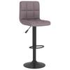 Bar Stool Set 2 Pieces Taupe Fabric