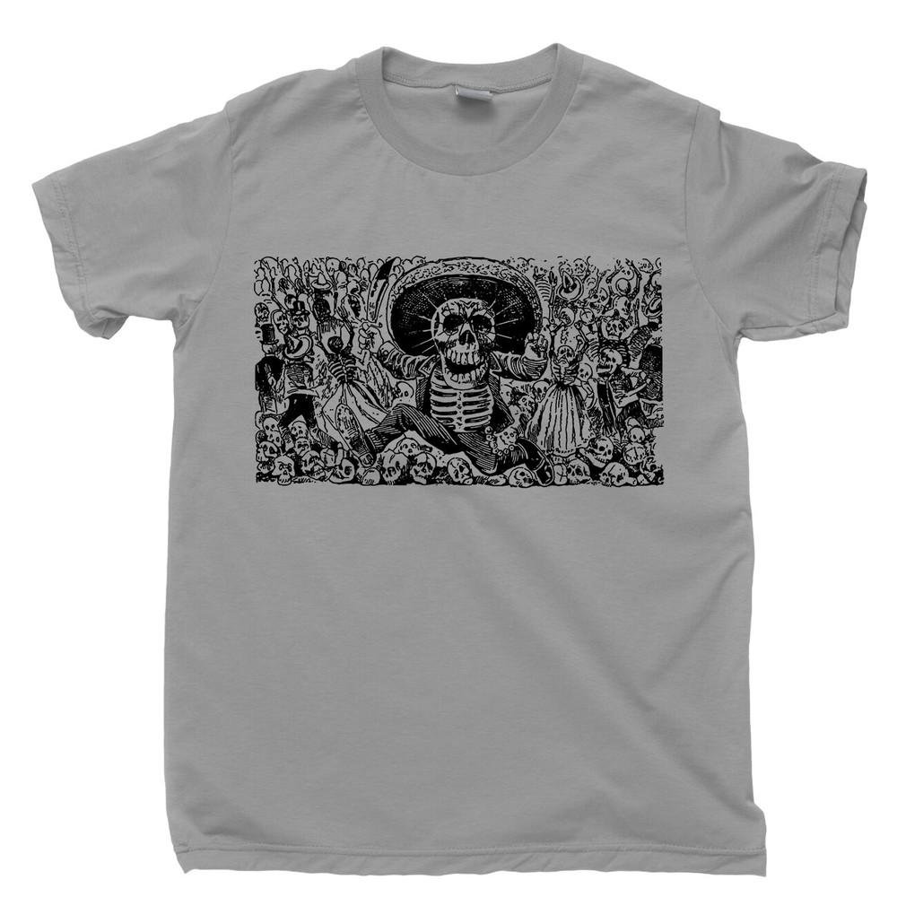 

Jose Guadalupe Posada T Shirt Day Of Dead Mexican Hispanic Artist Mariachi Tee M