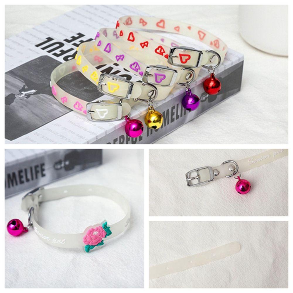 Bells Glow At Night Easy Wear Pet Supplies Cat Luminous Collar Dog Accessories Pet Glowing Collar