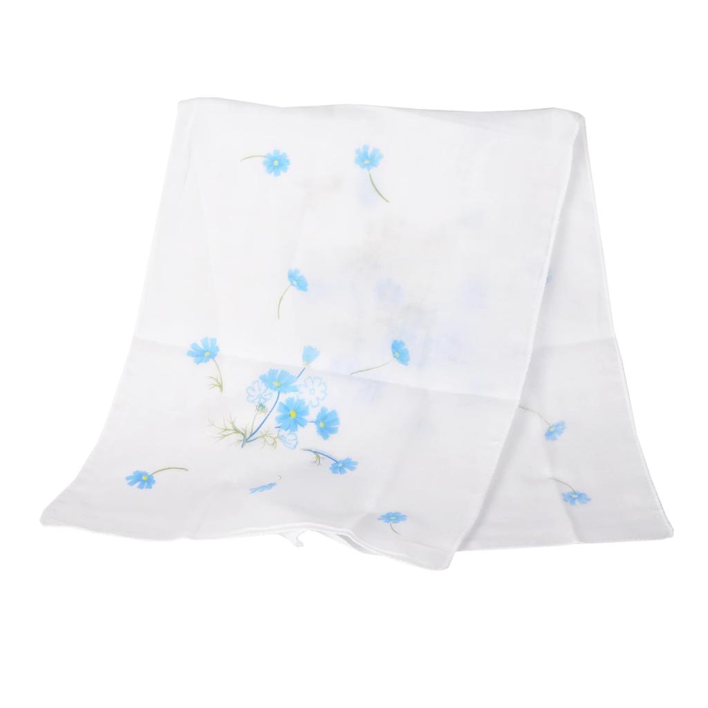 WKG Gauze Tenugui 1 Made In Japanese Size Cosmos (Tenugui) - Piece, Japan, Senshu, Pattern, Double-Layered, 20, (Blue)