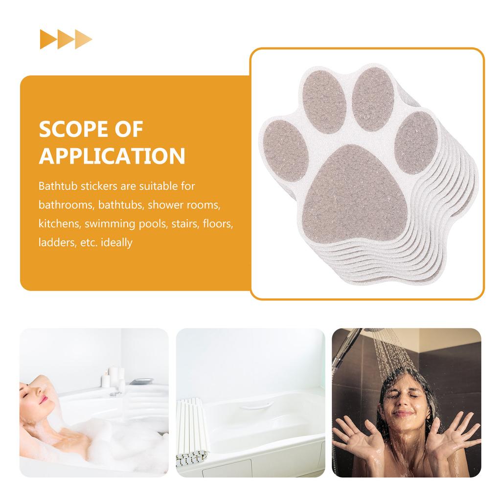 10pcs Paw Bathtub Decals Non-Slip Bathtub Stickers cartoon cat Paw Bathtub Sticker for Bathroom Shower anti slip adhesive Decal