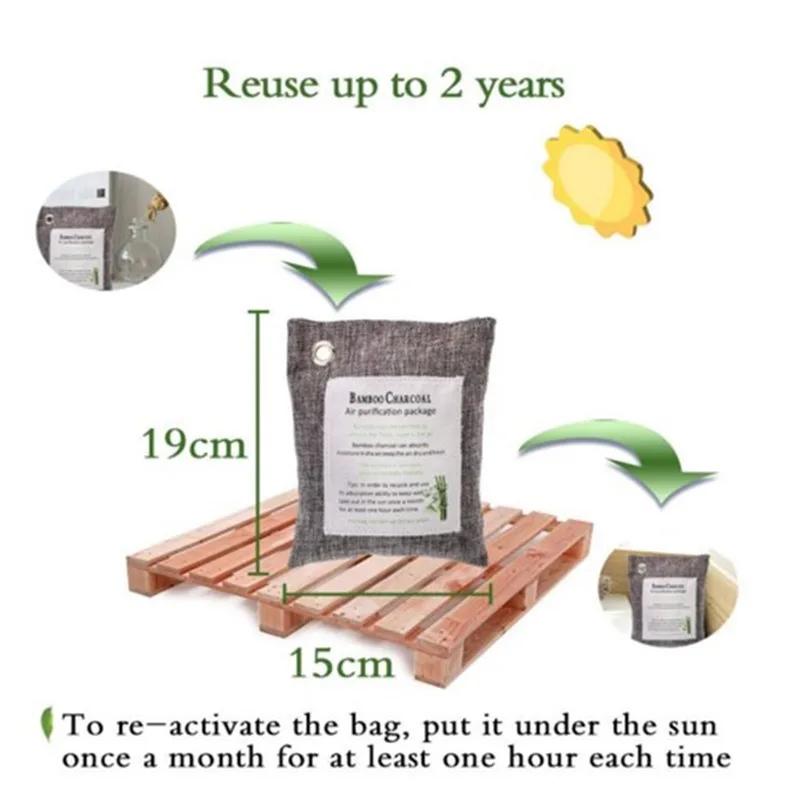 1 Pcs Bamboo Charcoal Bags Odor Absorb Car Home Remove Formaldehyde Activated Carbon Bag Flavor Removal Air Purifier Carbon Bag