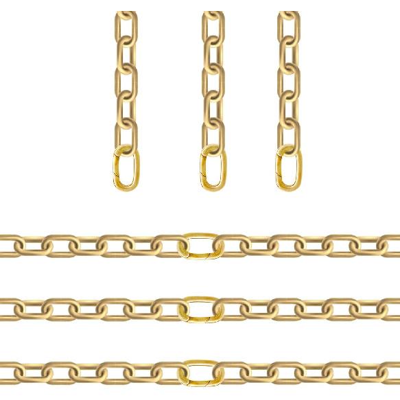 10PCS Jewelry Clasps Clasps for Jewelry Making, 18K Gold Oval Clasp, Necklace Clasps and Closures Spring Ring Clasp, Carabiner Charm Clasp for