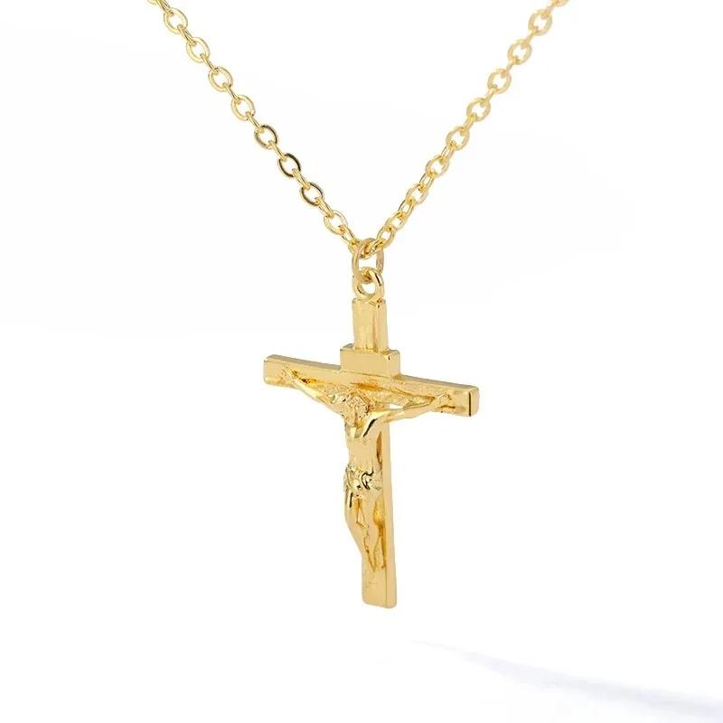 Stainless Steel Christian Tree Cross Necklace for Women Men Pendant Necklaces Retro Religion Jewelry Gift New Design Bijoux