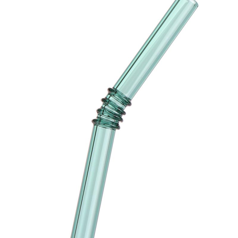 1Pc Reusable Glass Straws Colorful Drinking Straw Eco-Friendly High Borosilicate Glass Straw Party Favors Bar Drinkware