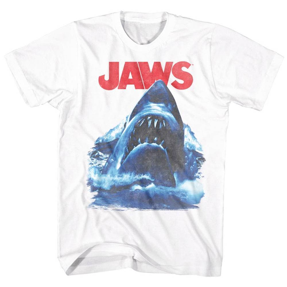 Jaws Shark Attack Waves Men T Shirt Steven Spielberg Horror Movie Great White S