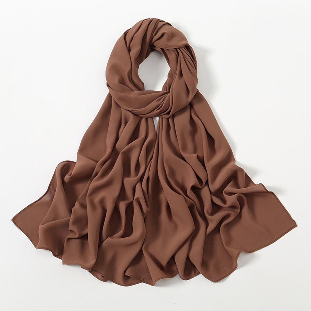 Women's Solid Color Long Scarf Versatile Headscarf Scarf