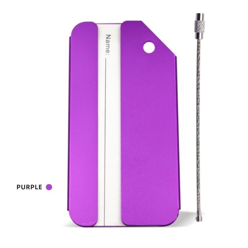7 Pieces Practical Aluminum Alloy Luggage Labels With Privacy Protection And Wear Resistant Design Suitcase Identifier