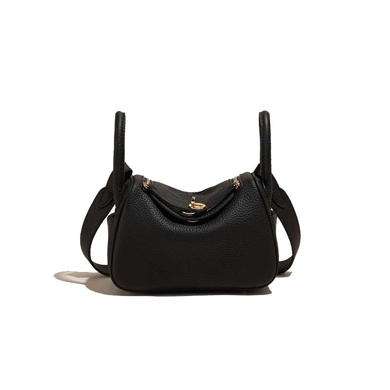 2025 Geantă nouă din piele naturală pentru femei, piele strat superior, geantă Lindy mică, Lindy la modă, versatilă, de mână, pe un umăr, crossbody