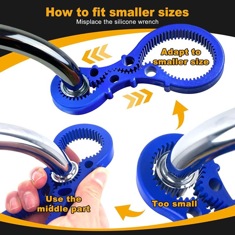 Water Outlet Universal Wrench Faucet Bubbler Wrench Disassembly Cleaning Tool Four Side Available Bubbler Blue Wrench