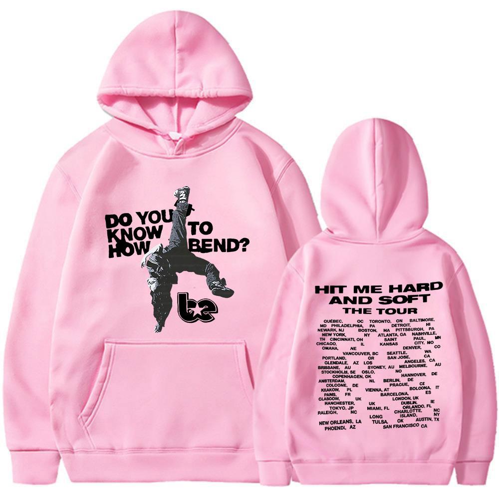 Hit Me Hard Soft Do You Know To How Bend Red Hoodies Men's Women Fashion Hooded Sweatshirts Oversized Long Sleeve Pullovers