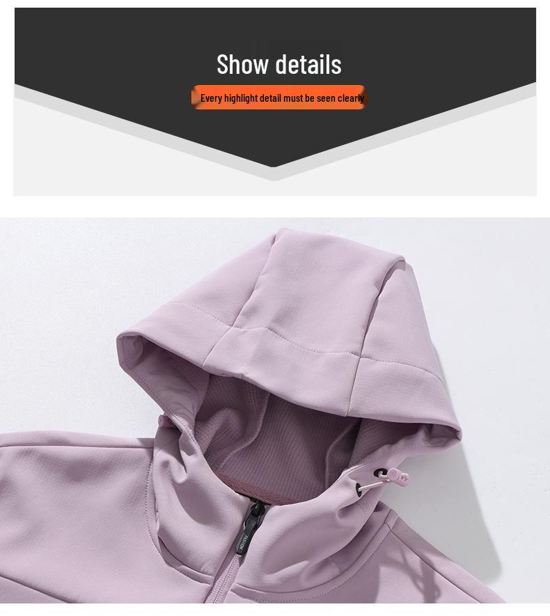 Unisex Windproof Softshell Jacket: Warm Hooded Outdoor Cardigan for Men & Women In Autumn/Winter