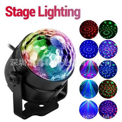 RGB Disko Bumbas Ballīšu Gaismas DJ Disko Gaismas LED Projektors Strobo Lampas Dzimšanas Dienas Ballīte Auto Klubs Bārs Karaoke Ziemassvētku Skaņas Gaismas