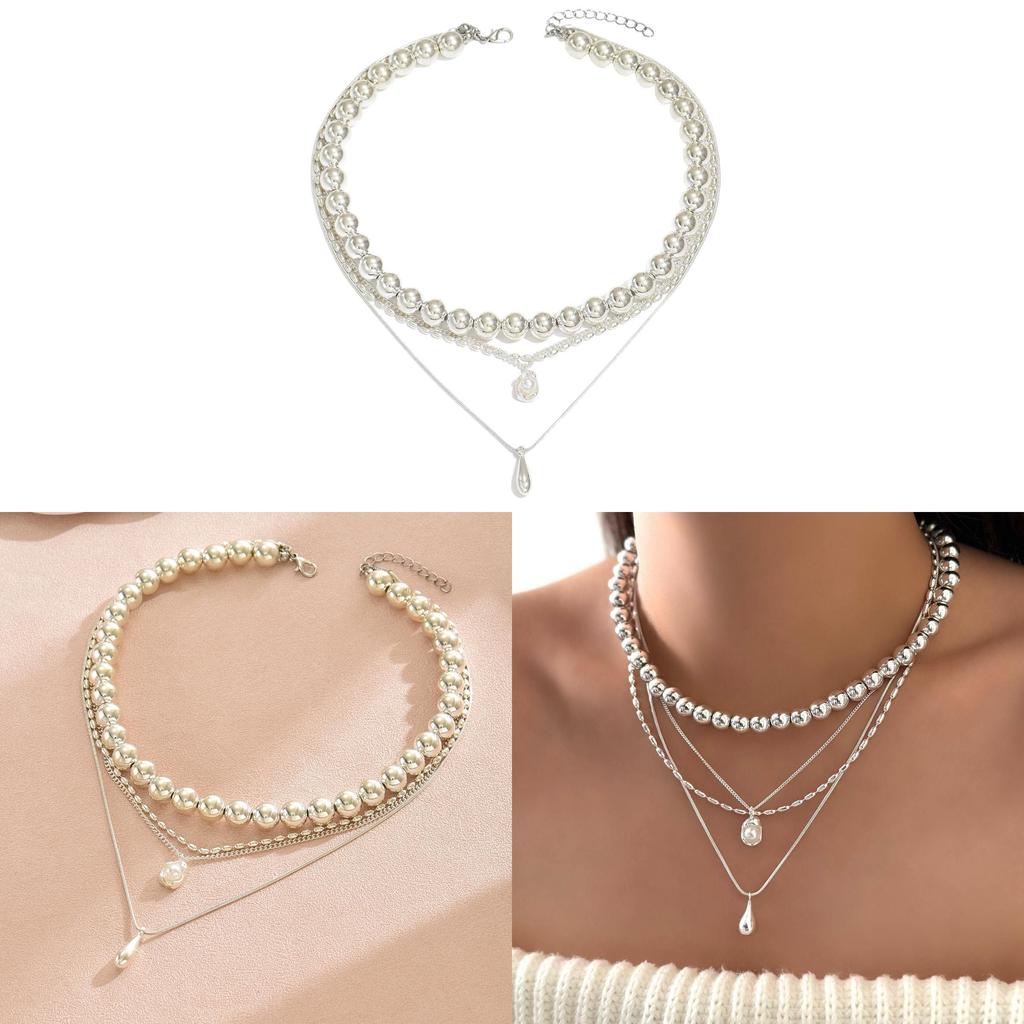 Geometric Necklace With Multilayer Design For Women And Men Fashion Jewelry