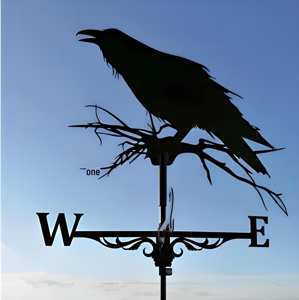 Decorative Iron Weather Vane - Outdoor Metal Roof Ornament