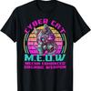 Cyberpunk Katze CYBERCAT Japanische Retro Wave Cyborg Kätzchen T-Shirt