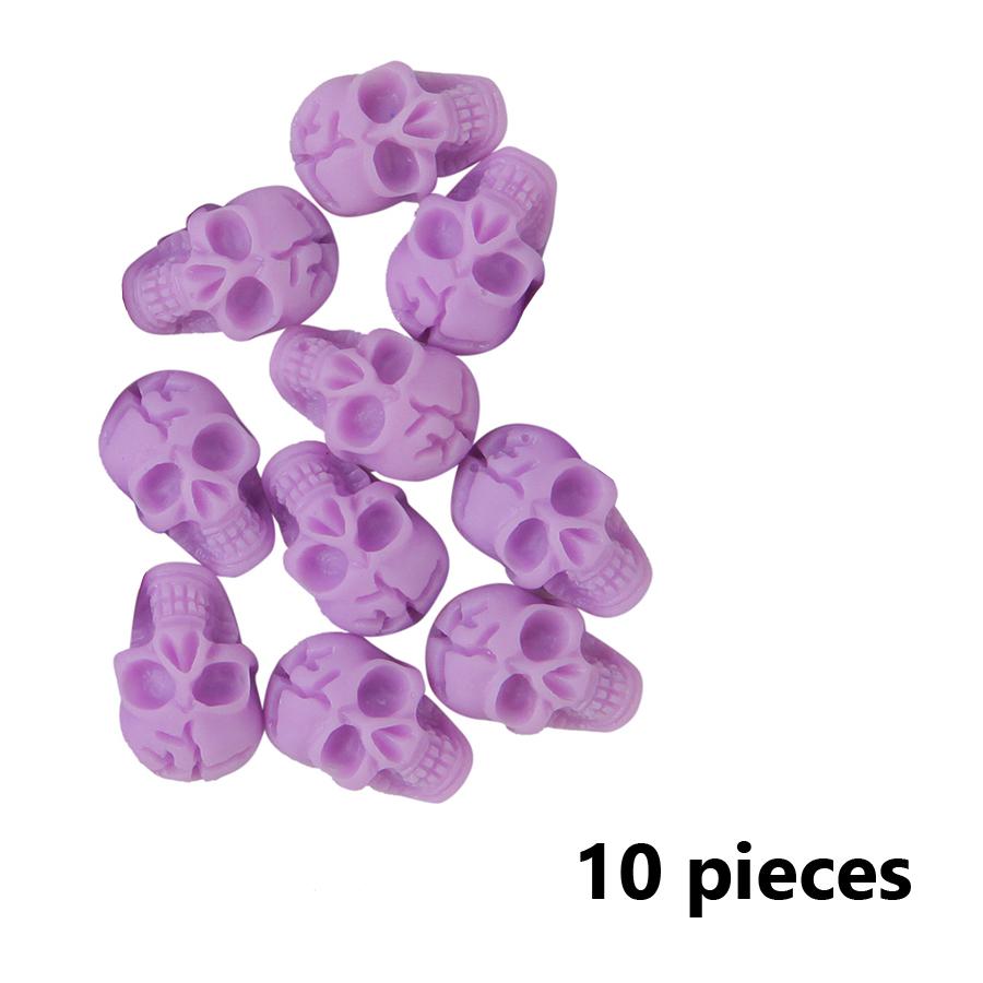 10/50Pcs Skull Nail Art Charms Flatback Beads, Punk Halloween Party Holiday Nail Art DIY Decoration