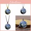 Versatile Retro Van Gogh Starry Night Pendant Necklace Elegant Alloy Chain Jewelry