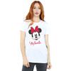 Disney Womens/Ladies Minnie Mouse Face Cotton Boyfriend T-Shirt