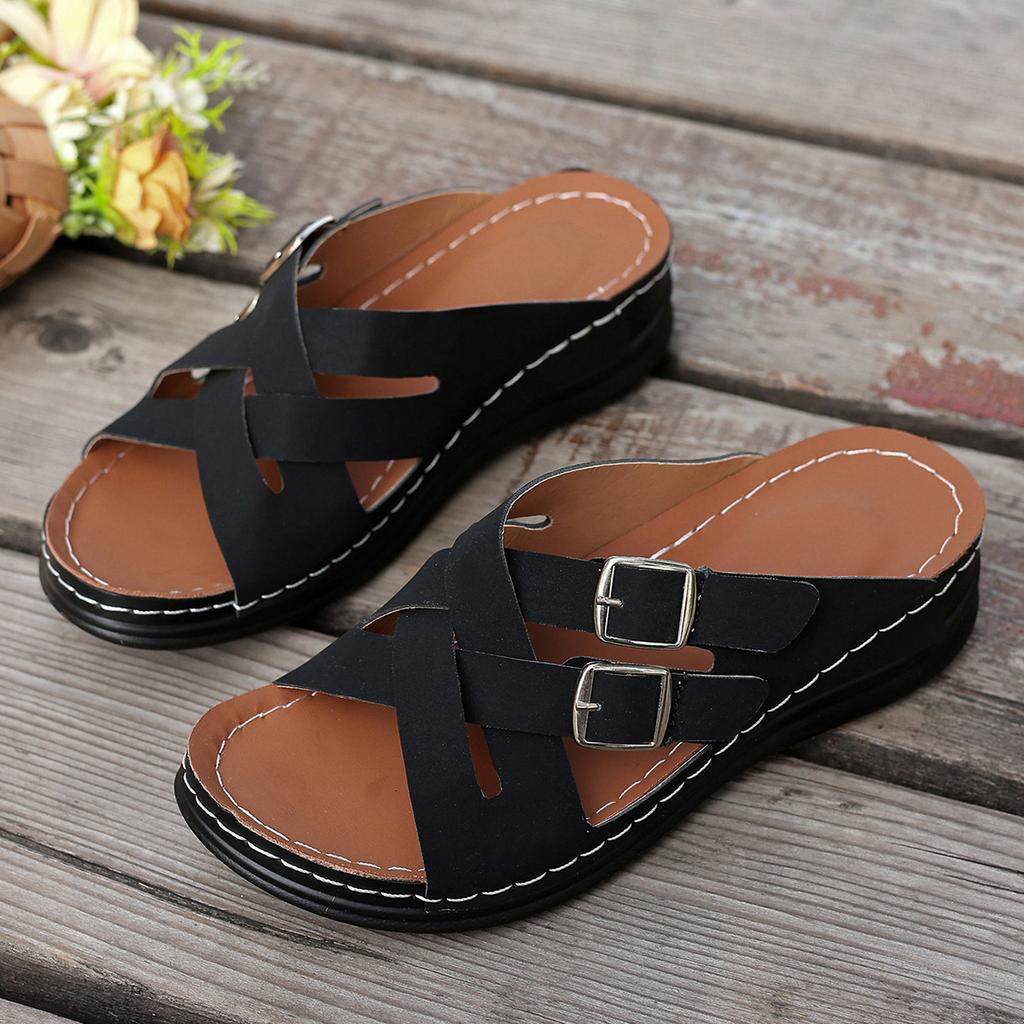 Fashion Woman Shoes Sandals Summer Comfortable Walking Shoes Slides Woman Wedge Casual Slippers Woman Female Footwear Plus Size 43