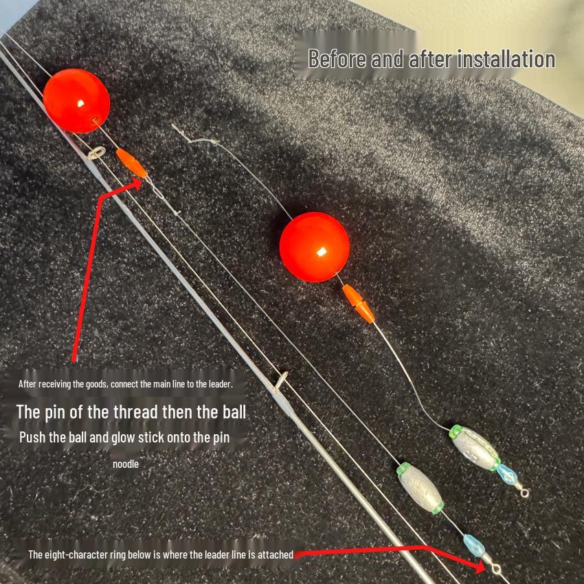 Ceramic Ring Fishing Float with Built-In Counterweight for Crucian Carp - Nylon, Semi-Water, Copper Ring Buoyancy Ball