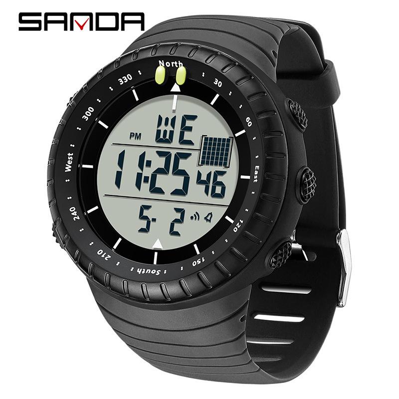 Sanda Cold Light Large Screen Waterproof Digital Sports Watch