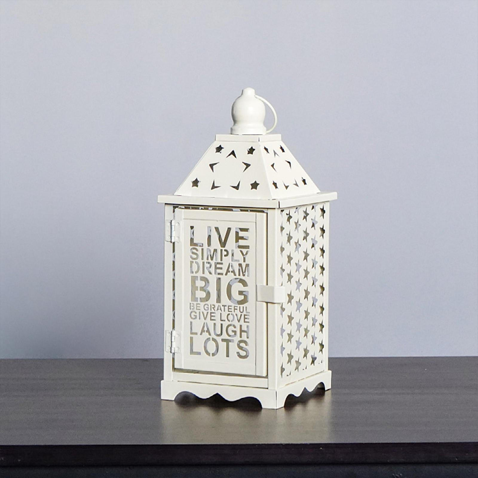 

Марокканский подвесной фонарь для дома и сада 11cmx11cmx26cm белый